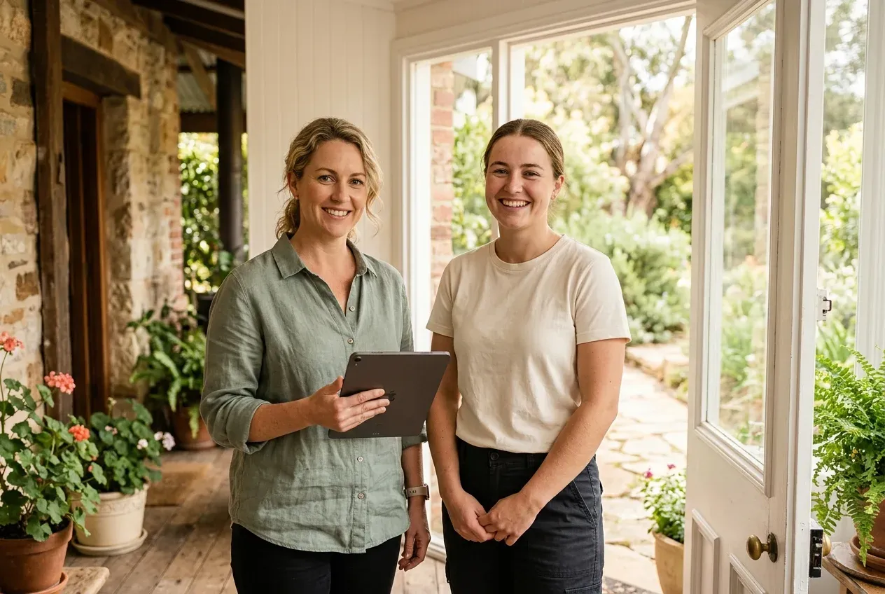 A Ranges Cleaning Co. House Manager and cleaner at a Macedon Ranges home